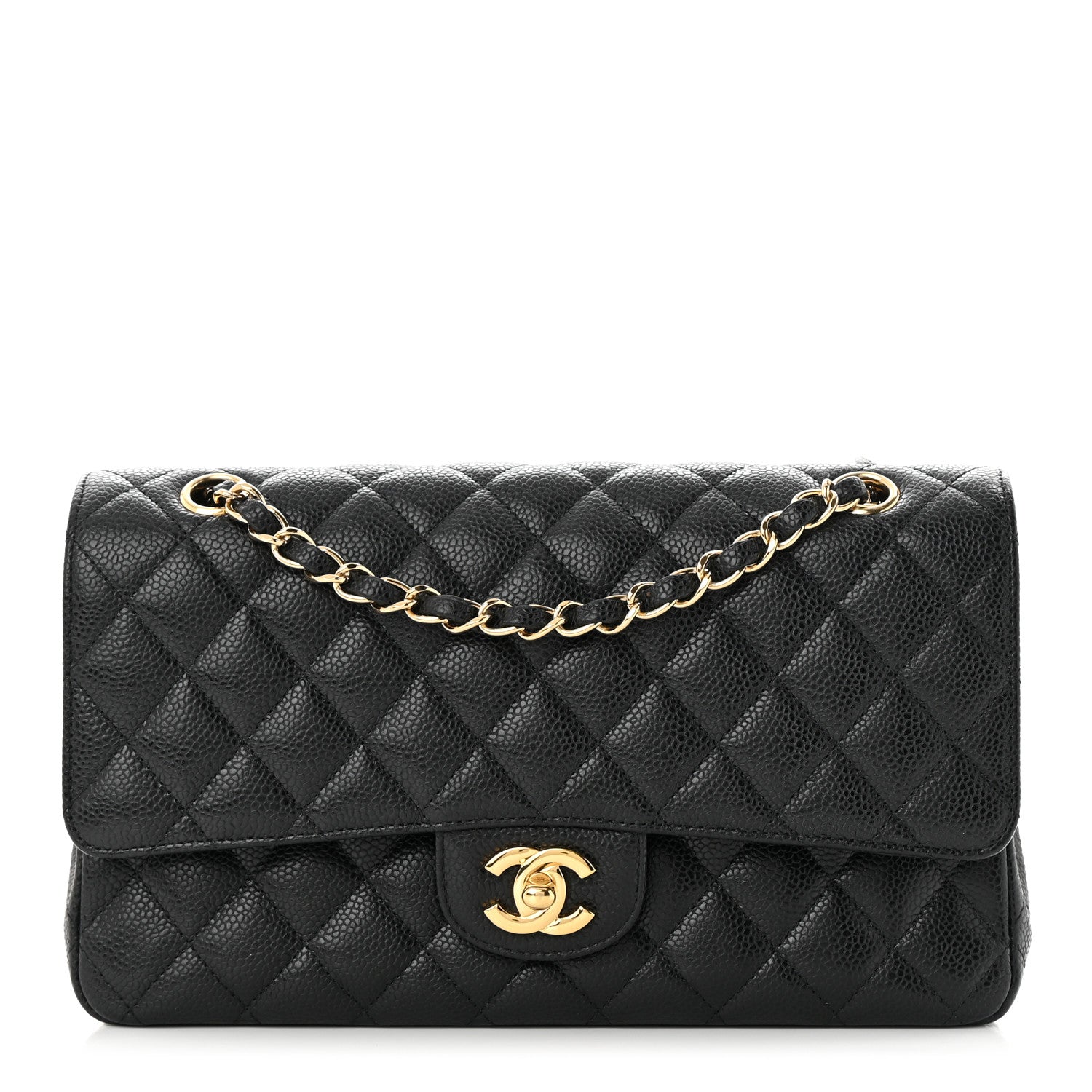 Chanel Caviar Quilted Medium Double Flap Black 1 of 12