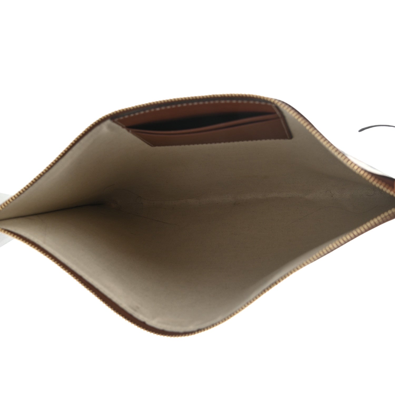 Burberry E-Canvas Monogram Zip Pouch Bridle Brown 5 of 7