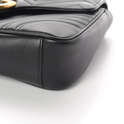 Gucci Calfskin Matelasse Medium GG Marmont Shoulder Bag Black 8 of 8