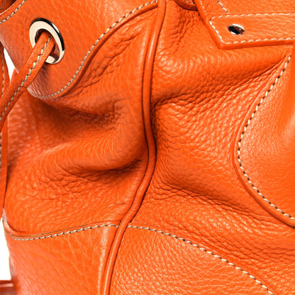 Prada Vitello Daino Lizard Shoulder Bag Orange 13 of 16