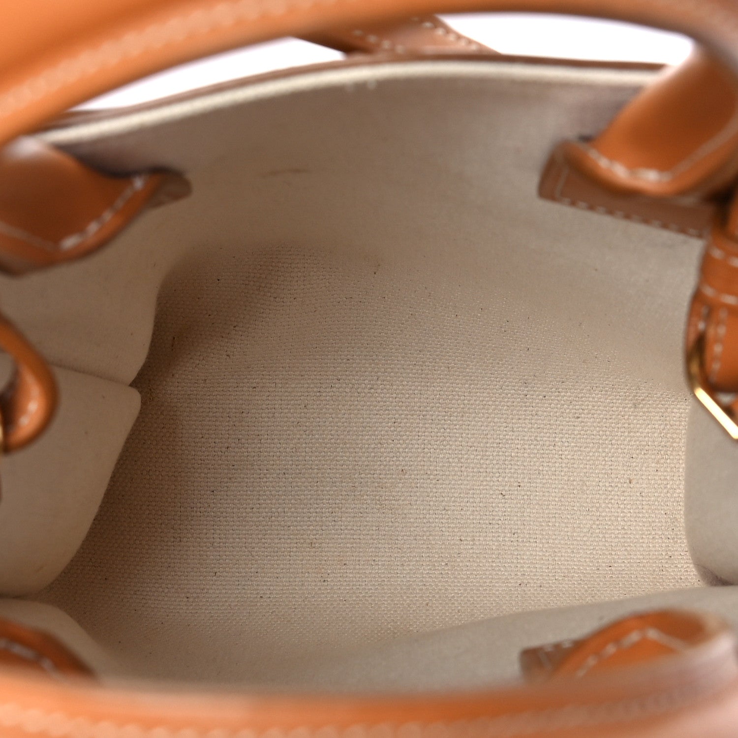 Celine Canvas Calfskin Mini Vertical Cabas Natural Tan 5 of 7
