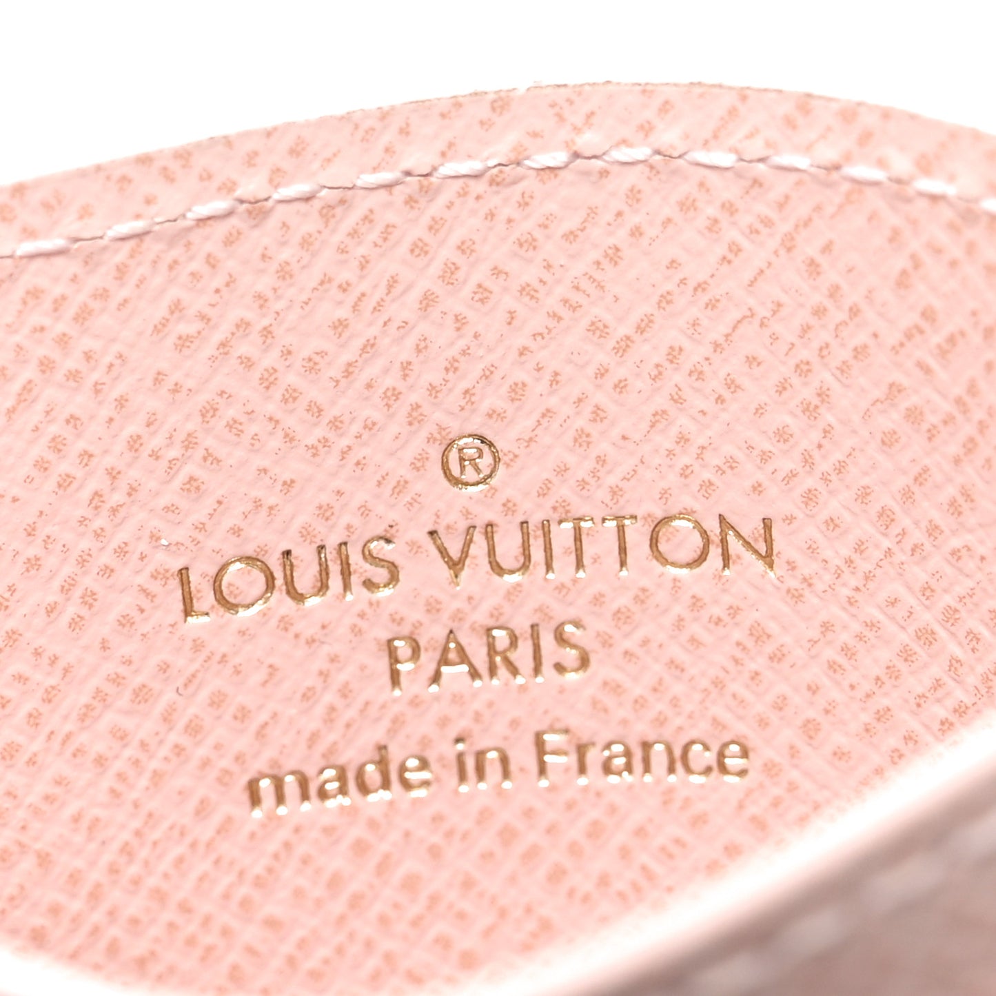 Monogram LV Charms Card Holder Rose Ballerine
