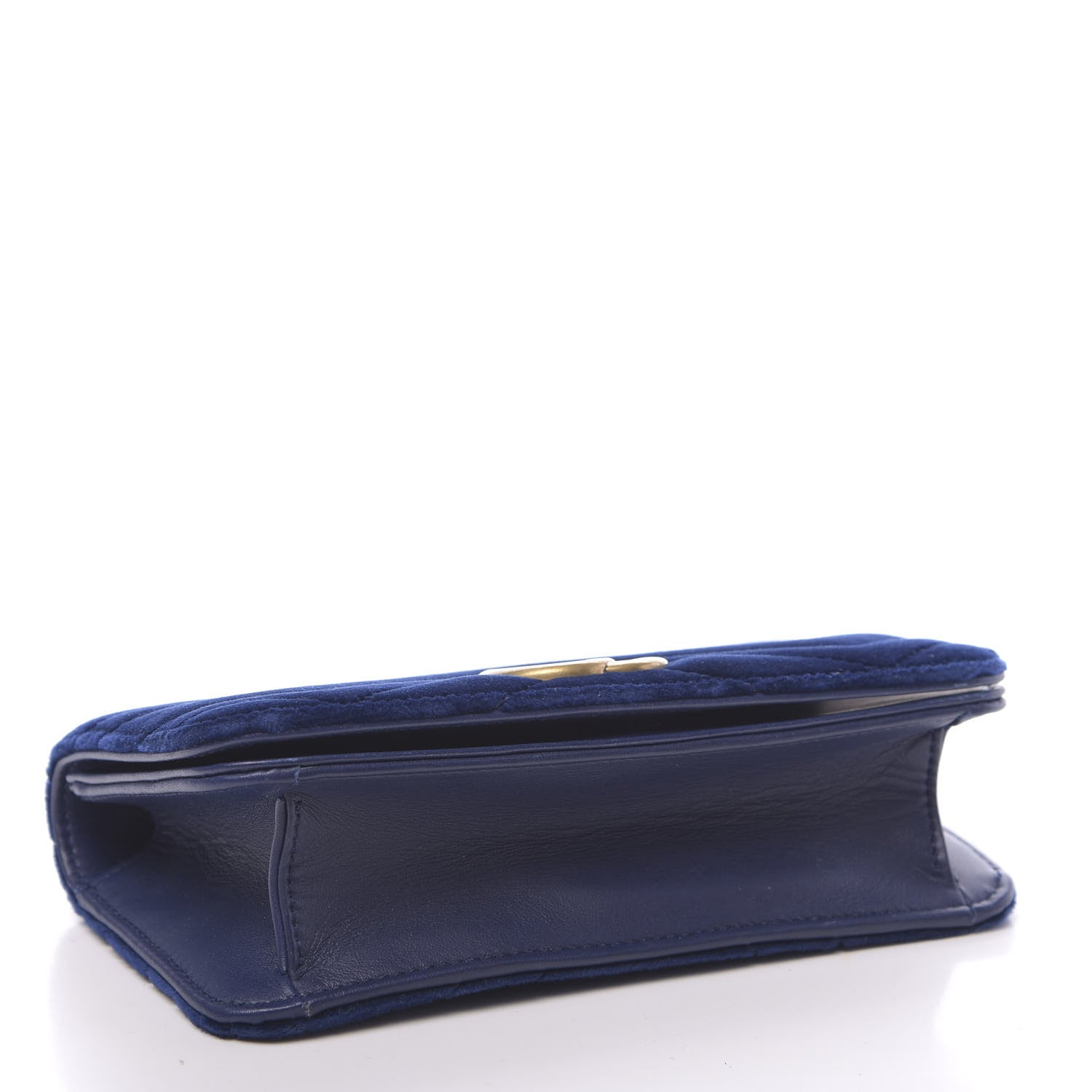 Gucci Velvet Matelasse GG Marmont Mini Bag Cobalt Blue 4 of 10