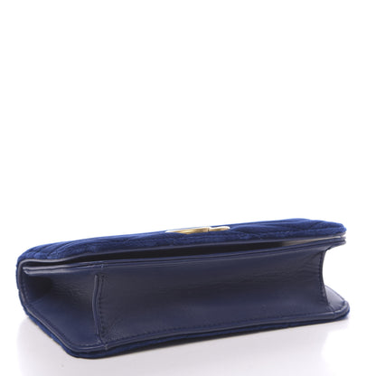 Gucci Velvet Matelasse GG Marmont Mini Bag Cobalt Blue 4 of 10