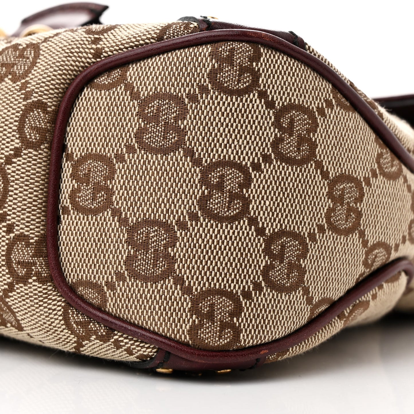 Monogram Horsebit Chain Studded Flap Burgundy