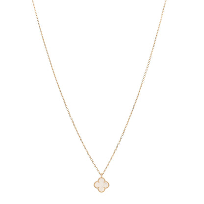 Van Cleef & Arpels VAN CLEEF & ARPELS 18K Yellow Gold Mother of Pearl Sweet Alhambra Pendant Necklace 1 of 5