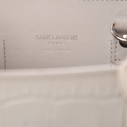 Saint Laurent Croc Calfskin Embossed Nano Sac De Jour Cream Souffle 6 of 15