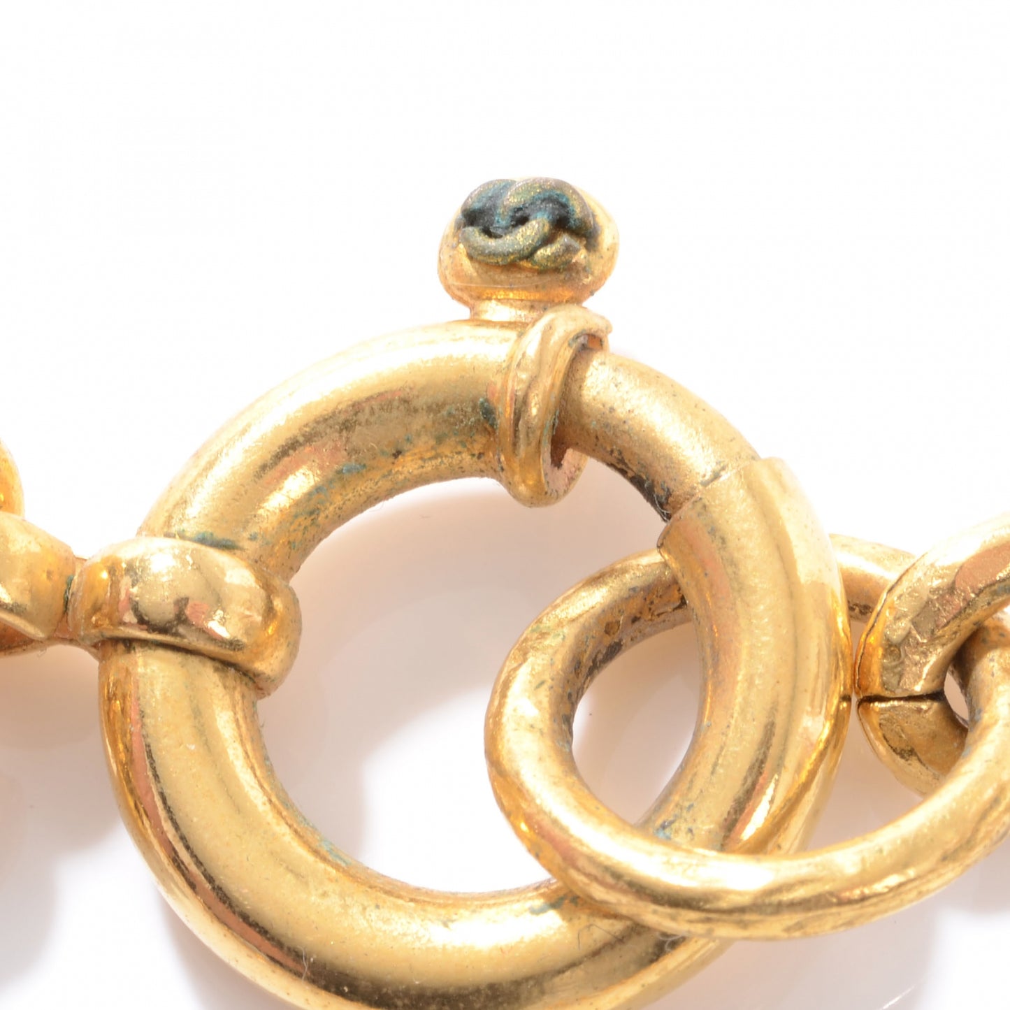 Triple CC Chain Necklace Gold