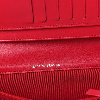 Chanel Lambskin Quilted Yen Wallet Fuchsia 7 of 9