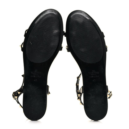 Valentino Garavani PVC Jelly Rockstud Caged Sandals 40 Black 5 of 9