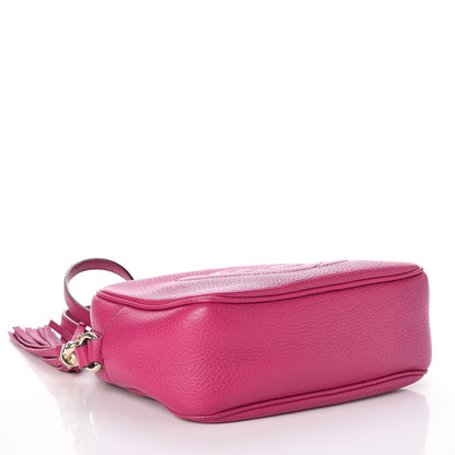 Gucci Pebbled Calfskin Small Soho Disco Bag Bright Bougainvillea 4 of 7