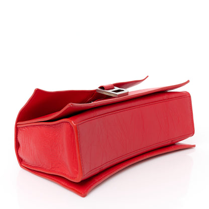 Balenciaga Arena Calfskin Small Crush Chain Bag Tomato Red 4 of 11