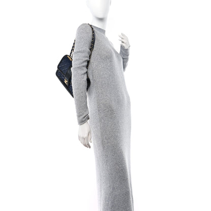 Chanel Lambskin Quilted Medium Elegant CC Flap Navy Black 2 of 10