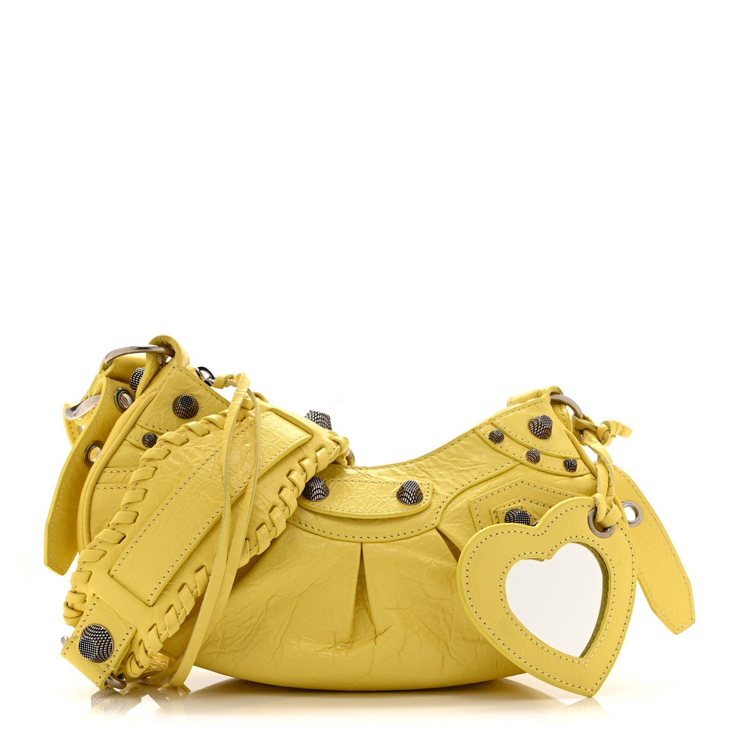 Agneau Arena Le Cagole Shoulder Bag XS Lime