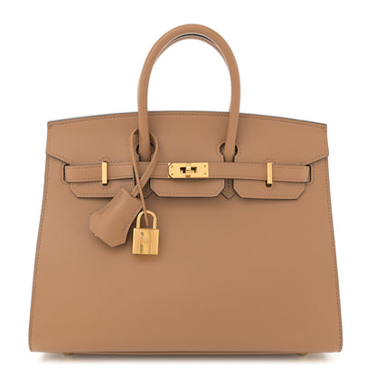 Hermes Madame Calfskin Birkin Sellier 25 Chai 2 of 23