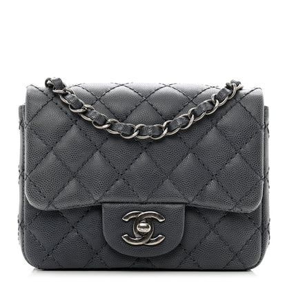 Chanel Caviar Quilted Mini Square Flap Dark Grey 1 of 10