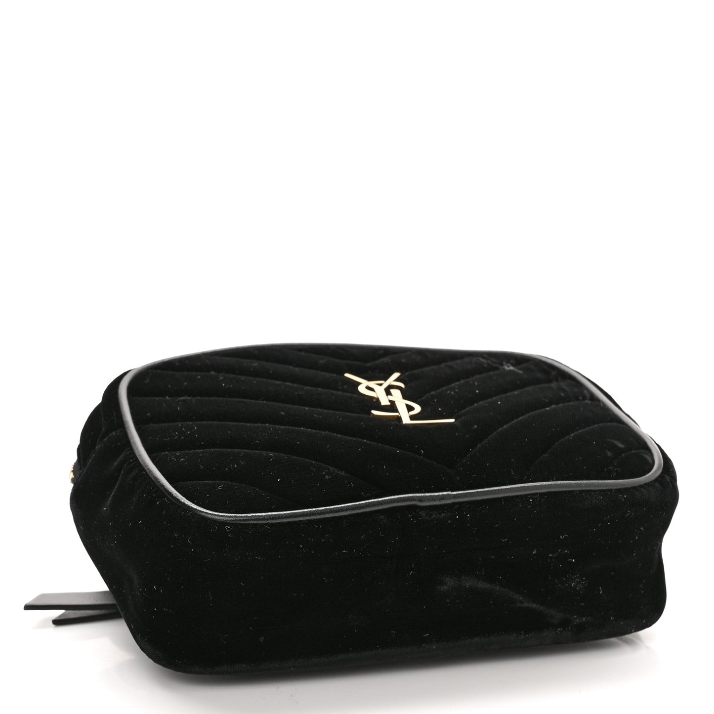 Velour Matelasse Monogram Lou Belt Bag Black