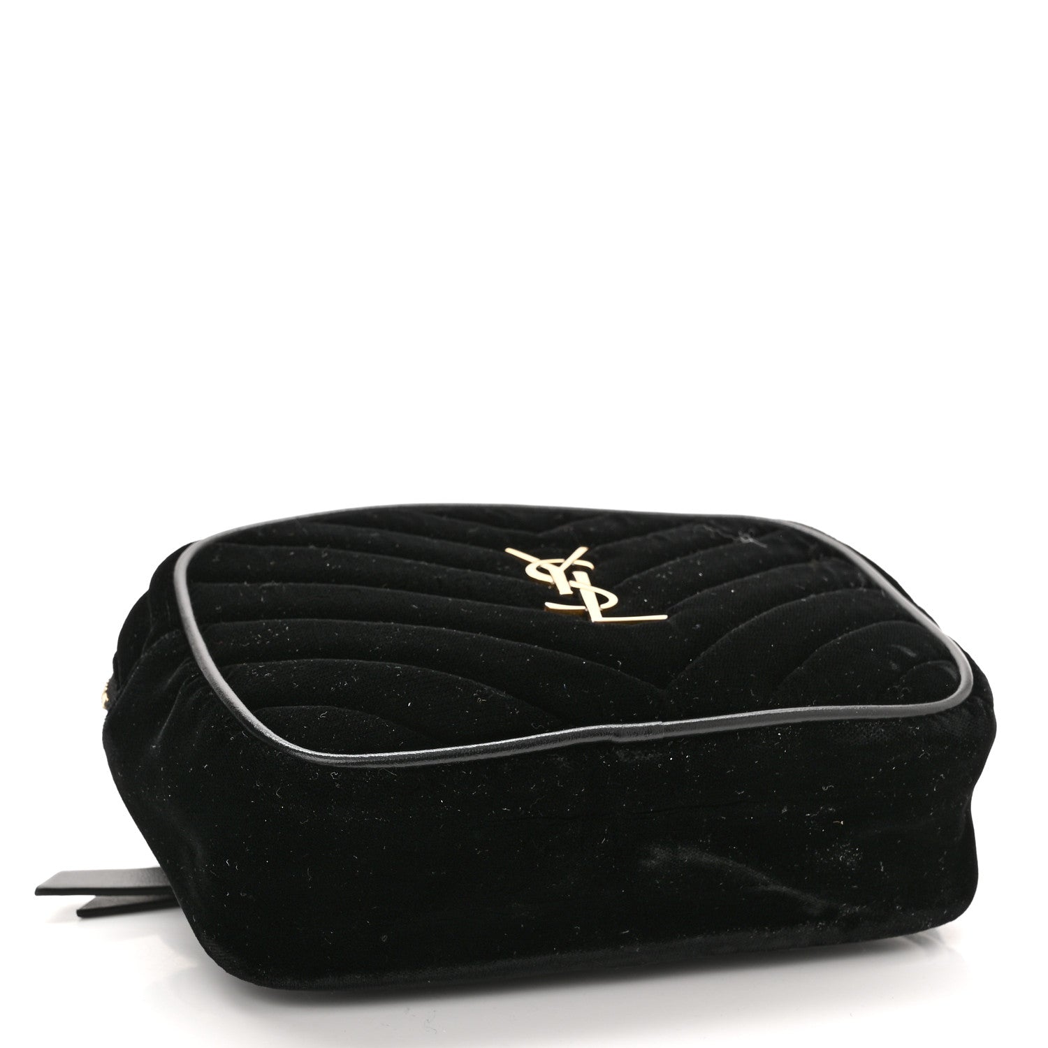 Saint Laurent Velour Matelasse Monogram Lou Belt Bag Black 4 of 10