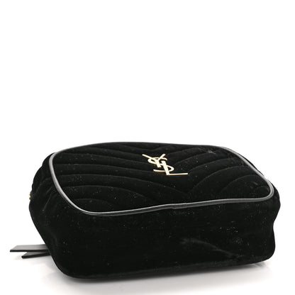 Saint Laurent Velour Matelasse Monogram Lou Belt Bag Black 4 of 10