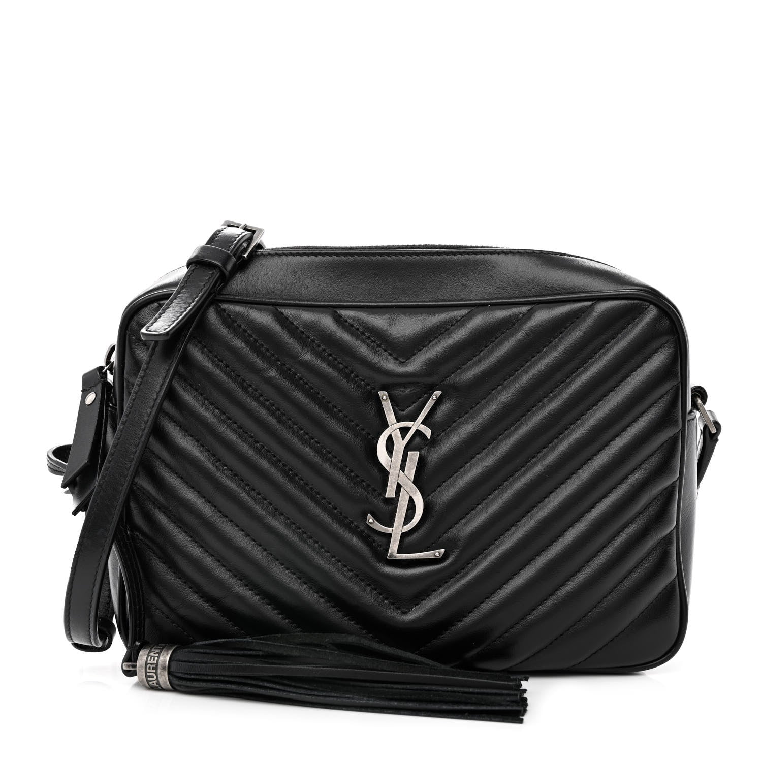 Saint Laurent Calfskin Matelasse Monogram Lou Camera Bag Black 1 of 10