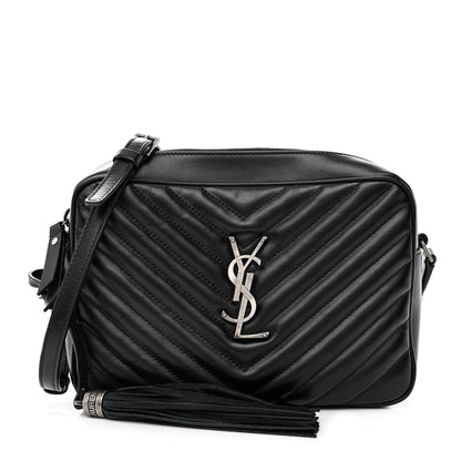 Saint Laurent Calfskin Matelasse Monogram Lou Camera Bag Black 1 of 10