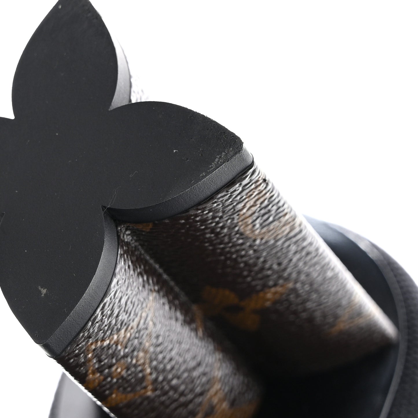 Monogram Stretch Fabric Silhouette Ankle Boots 40 Black