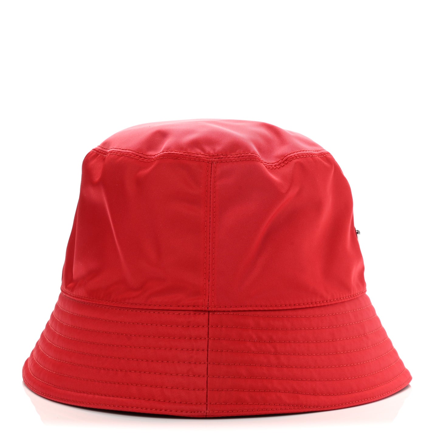 Re-Nylon Metal Triangle Logo Womens Bucket Hat M Rosso
