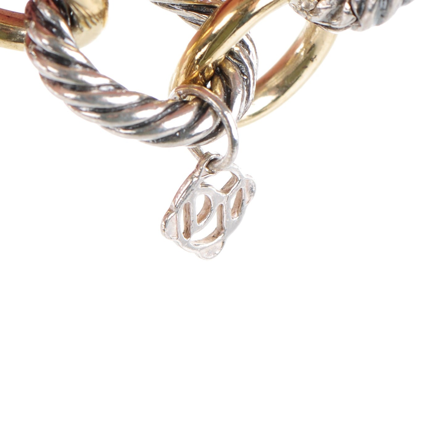 Sterling Silver 18K Yellow Gold 12mm Large Oval Link Necklace
