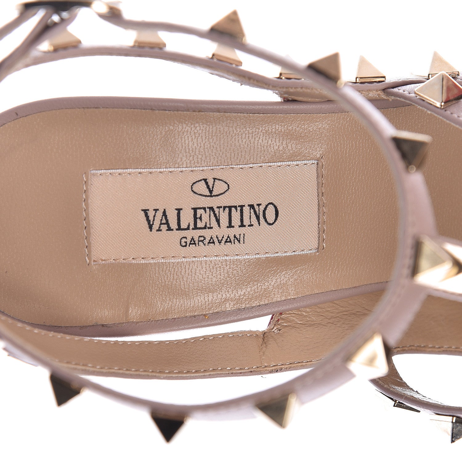 Valentino Garavani Calfskin Nappa Rockstud Ankle Strap 100mm Pumps 37 Rosso Valentino Poudre 8 of 14