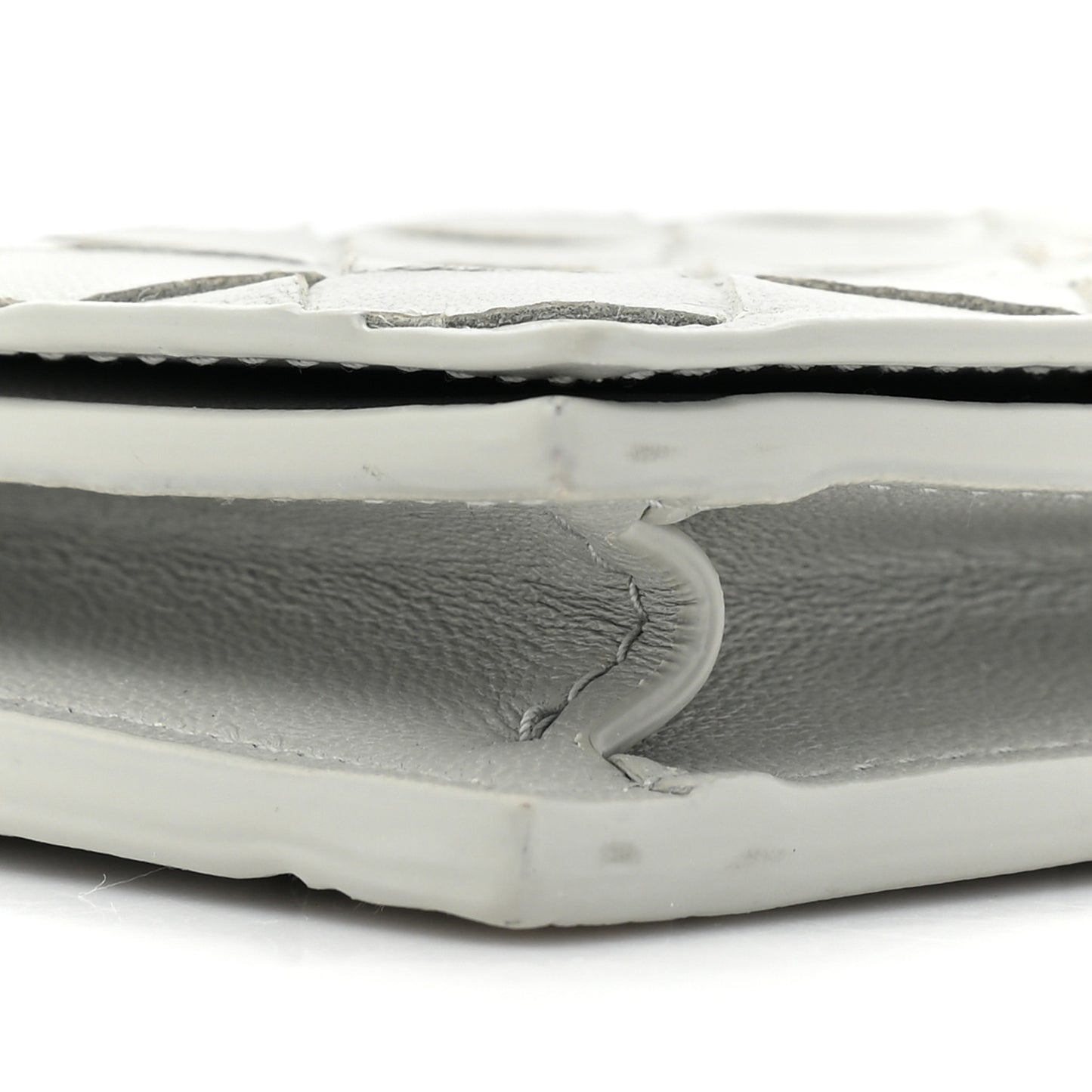 Nappa Intrecciato Card Case Agate Grey