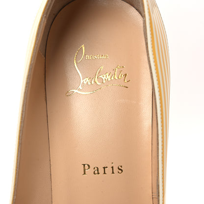 Christian Louboutin Patent Stripes Marine Alta 120 Pumps 38.5 Multicolor 10 of 10
