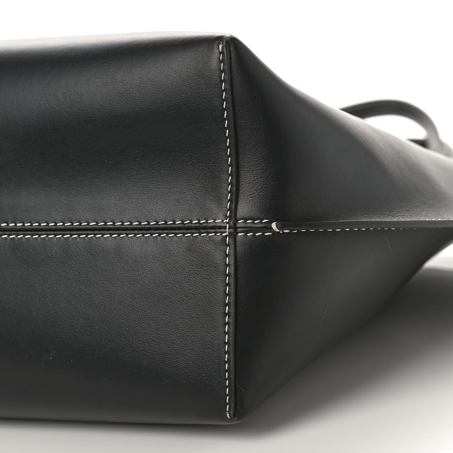 Burberry Calfskin Monogram Motif TB Medium Soft Tote Black 9 of 9