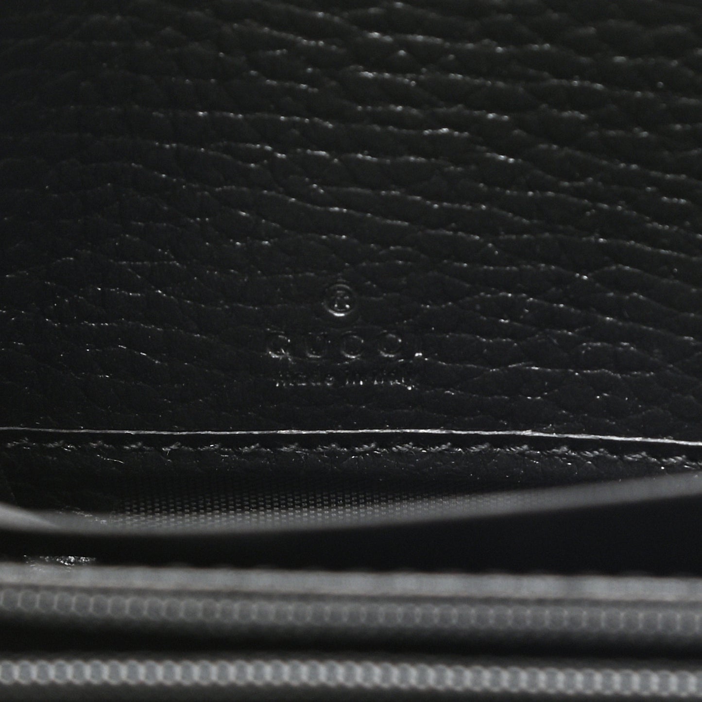 Dollar Calfskin GG Supreme Monogram GG Marmont Zip Around Wallet Black Beige Ebony