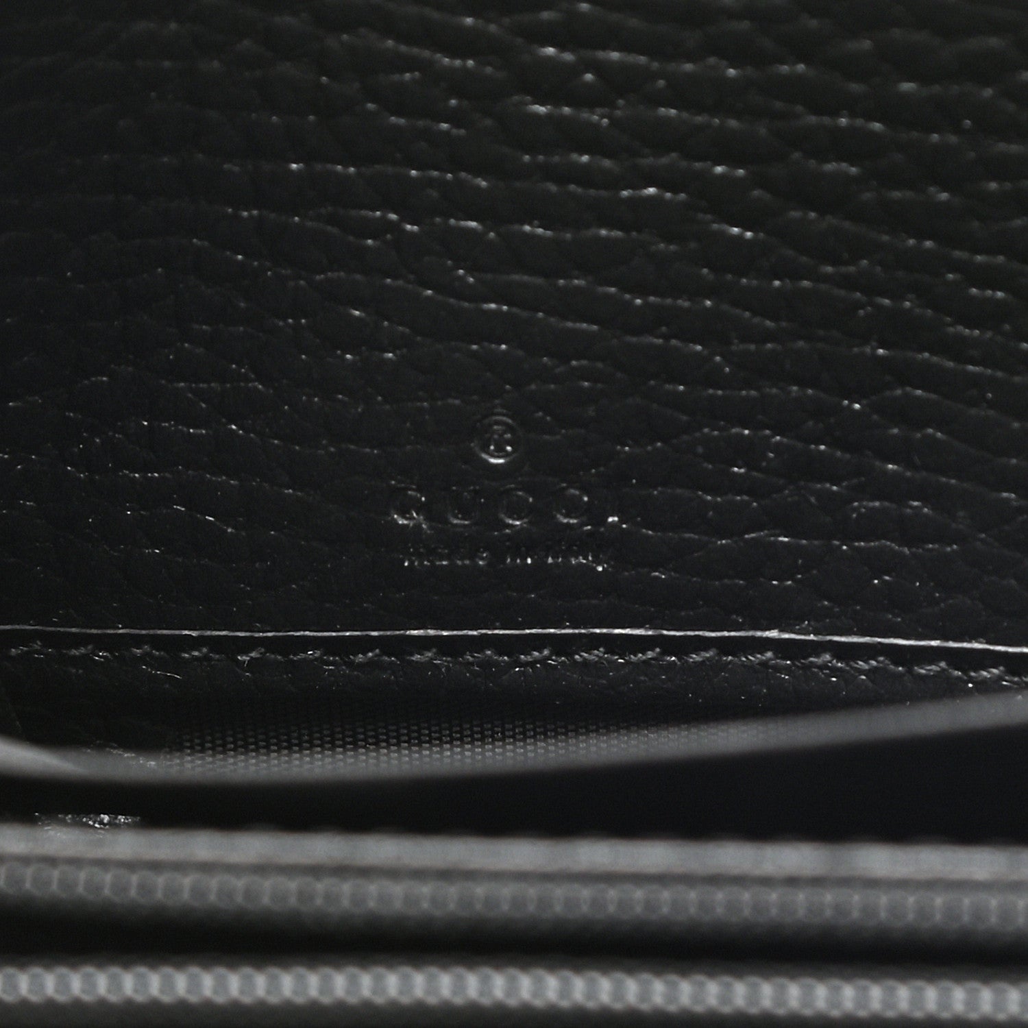Gucci Dollar Calfskin GG Supreme Monogram GG Marmont Zip Around Wallet Black Beige Ebony 6 of 7