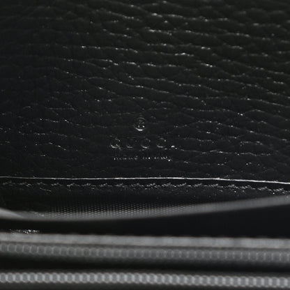 Gucci Dollar Calfskin GG Supreme Monogram GG Marmont Zip Around Wallet Black Beige Ebony 6 of 7