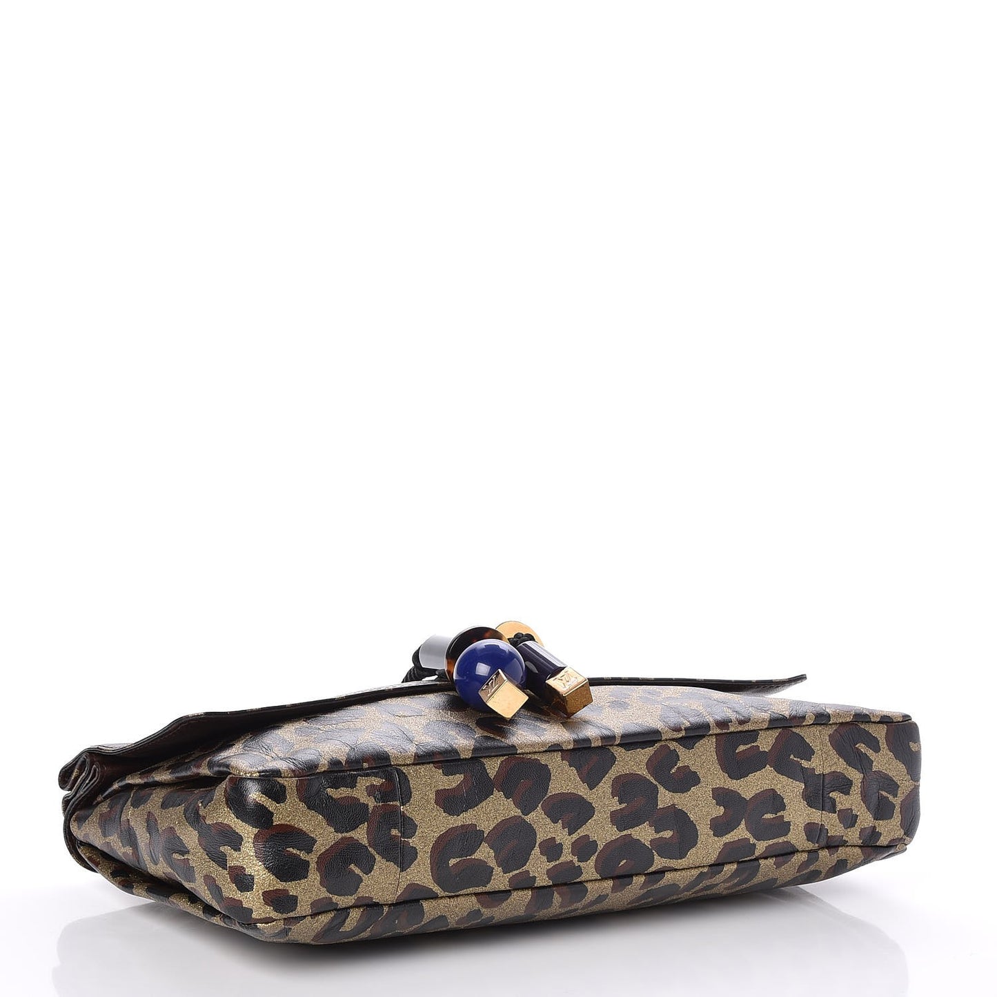 Leopard Nocturne African Queen Clutch Dore Gold