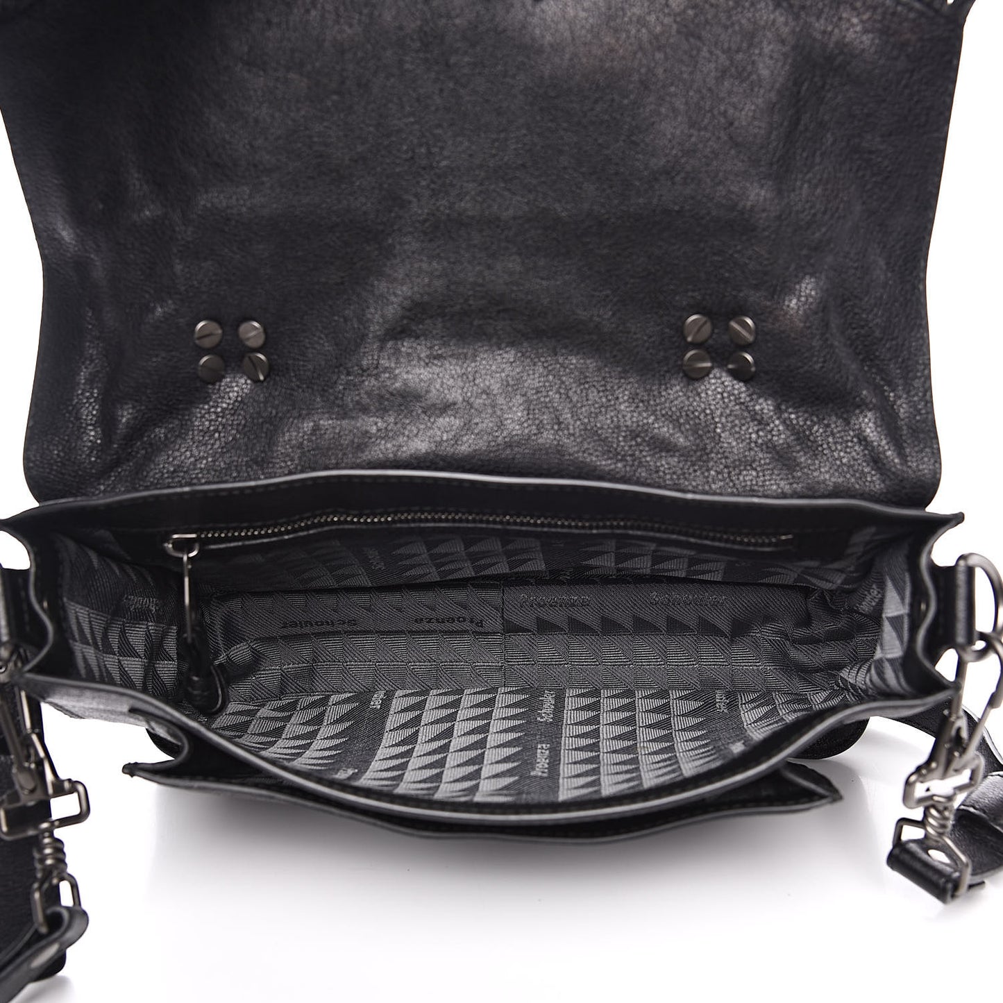 Lambskin Tiny Fringe Lux PS1 Satchel Black
