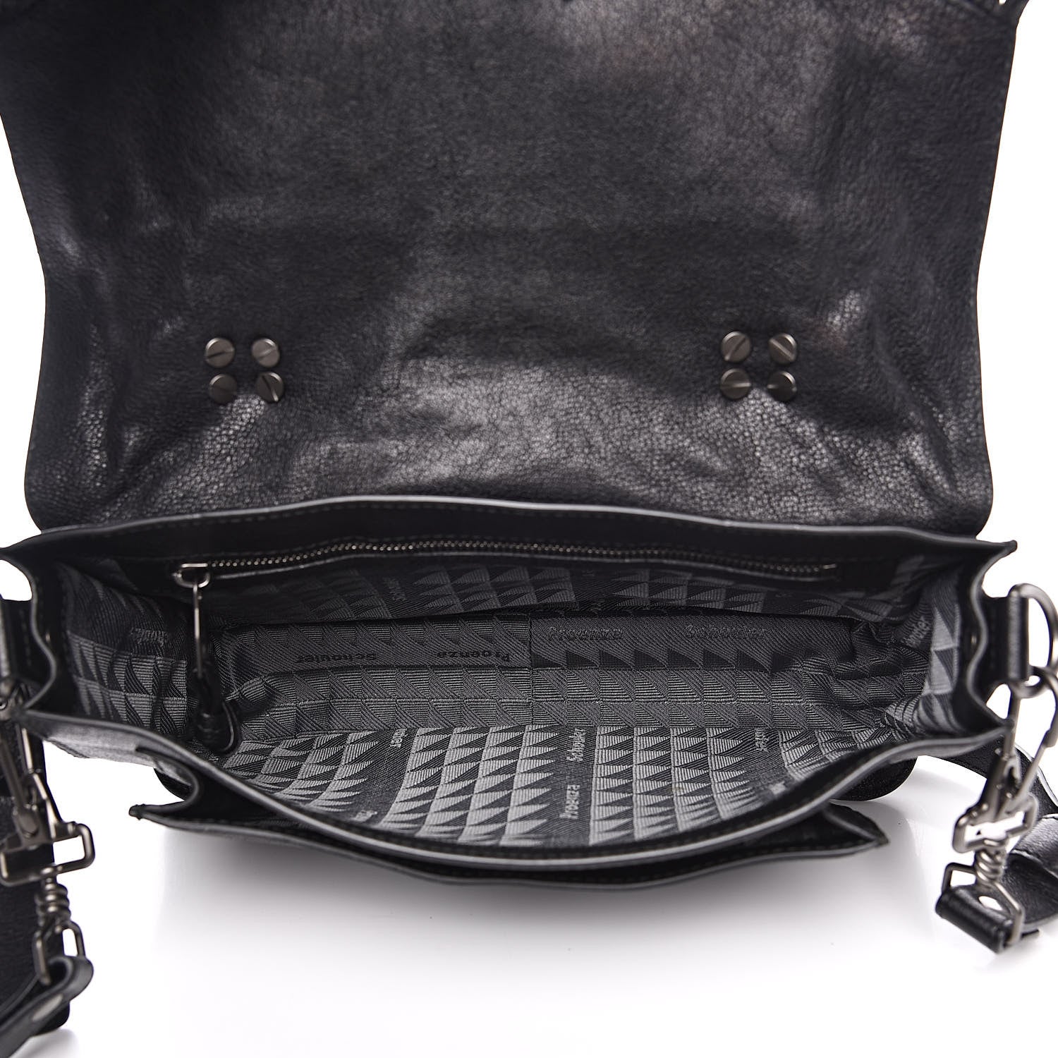 Proenza Schouler Lambskin Tiny Fringe Lux PS1 Satchel Black 5 of 10