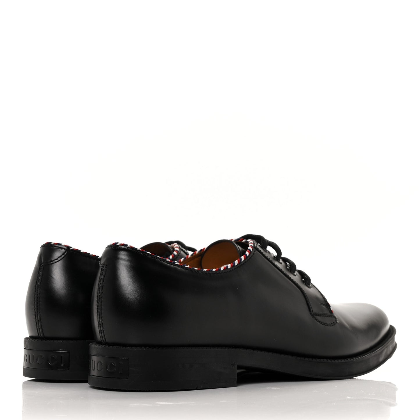 Calfskin Embroidered Mens Lace Up Oxfords 10 Black