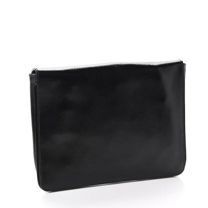 Prada Saffiano Vernice Clutch Black 3 of 11