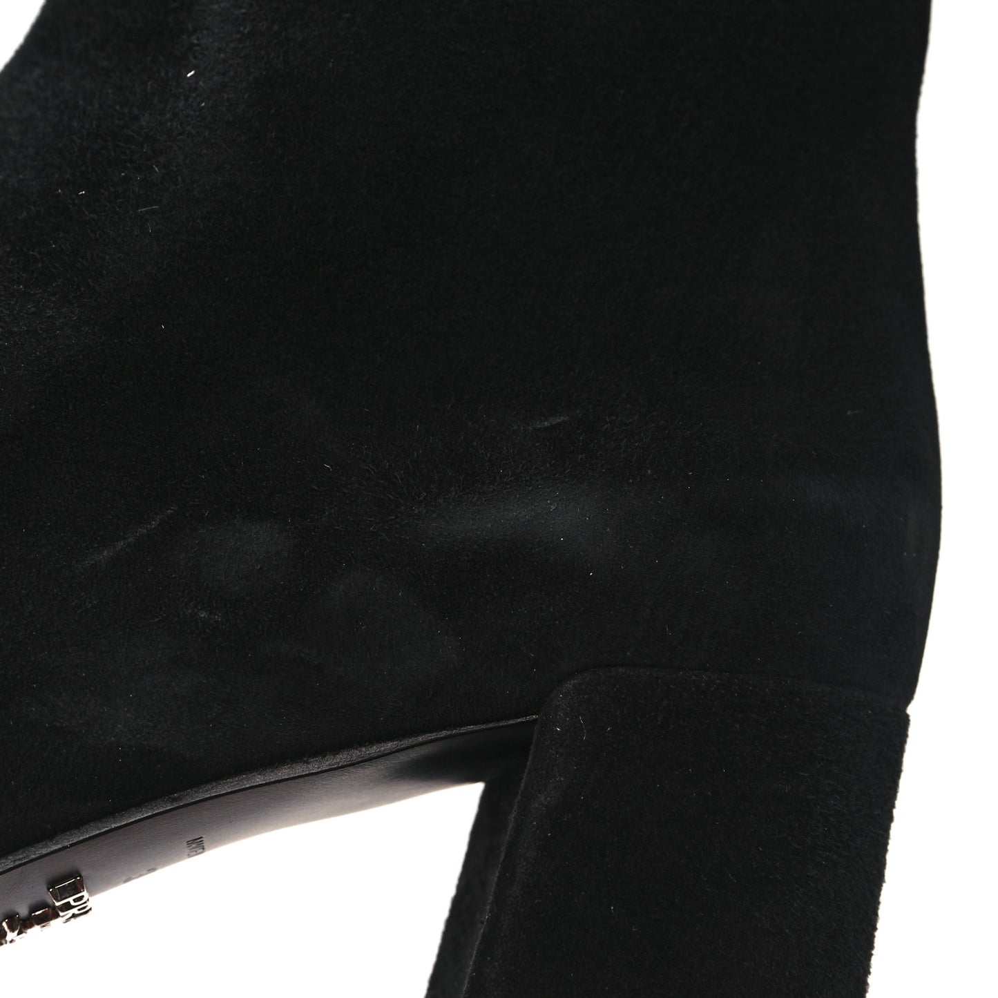 Velvet Metal Triangle Logo Zip 65mm Boots 39 Black