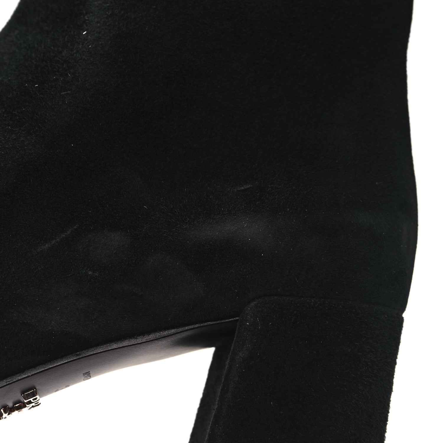Prada Velvet Metal Triangle Logo Zip 65mm Boots 39 Black 9 of 10