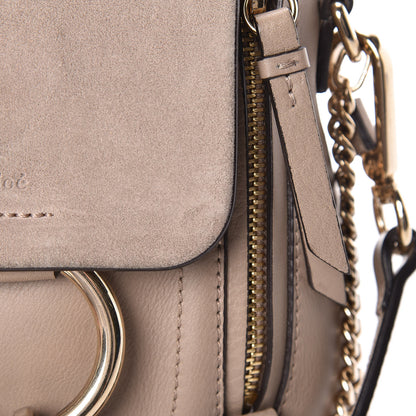 Chloe Suede Calfskin Mini Faye Backpack Motty Grey 18 of 25