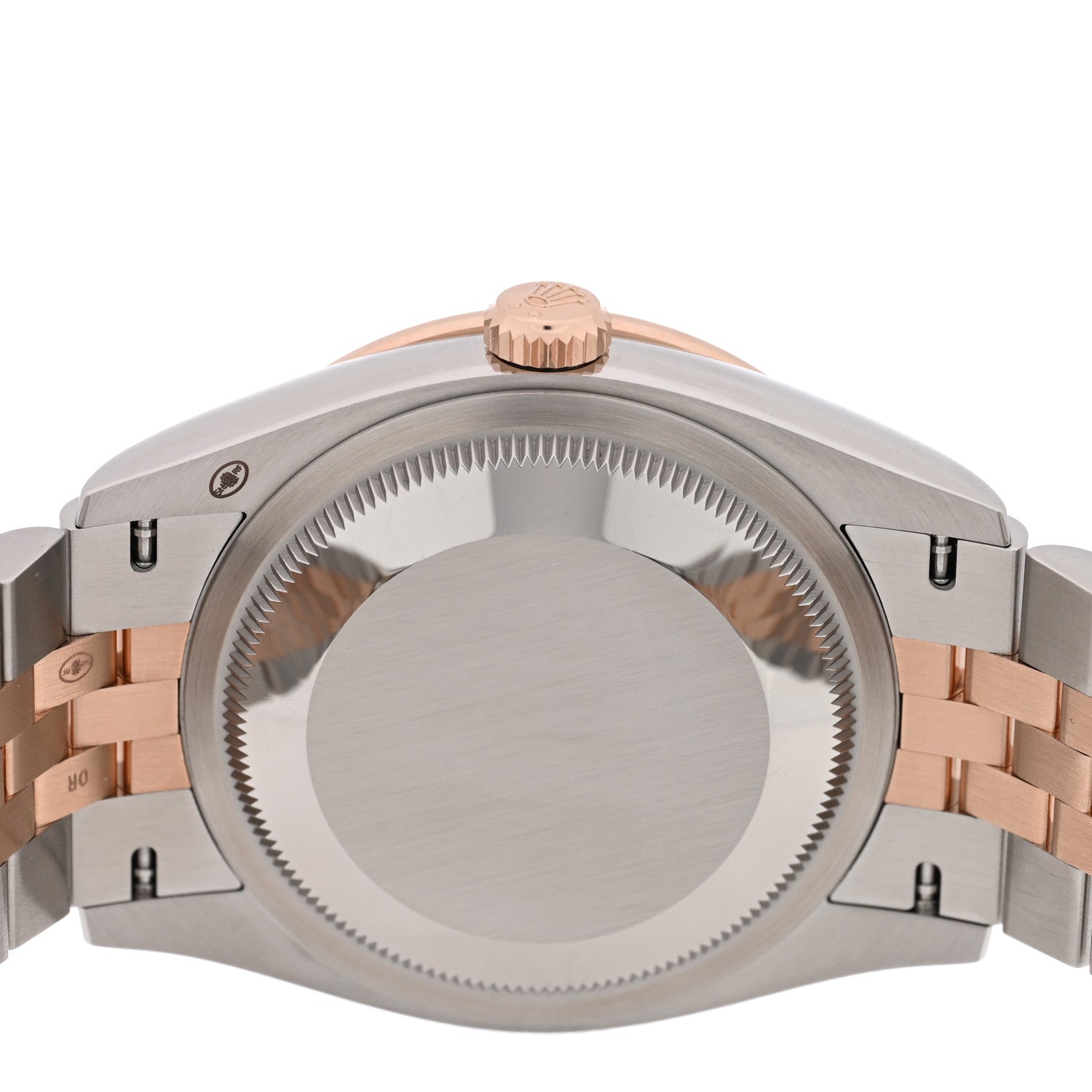 Rolex Stainless Steel 18K Everose Gold Diamond Bezel  36mm Oyster Perpetual Datejust Watch Pink Roman 126281RBR 4 of 5