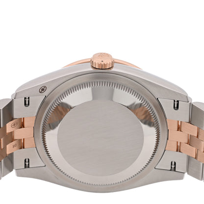 Rolex Stainless Steel 18K Everose Gold Diamond Bezel  36mm Oyster Perpetual Datejust Watch Pink Roman 126281RBR 4 of 5