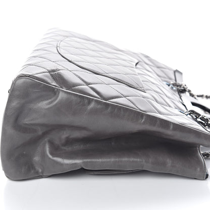 Chanel Glazed Calfskin Quilted Large CC Delivery Tote Grey 9 of 13