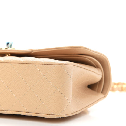 Chanel Caviar Quilted Small Double Flap Beige 9 of 9