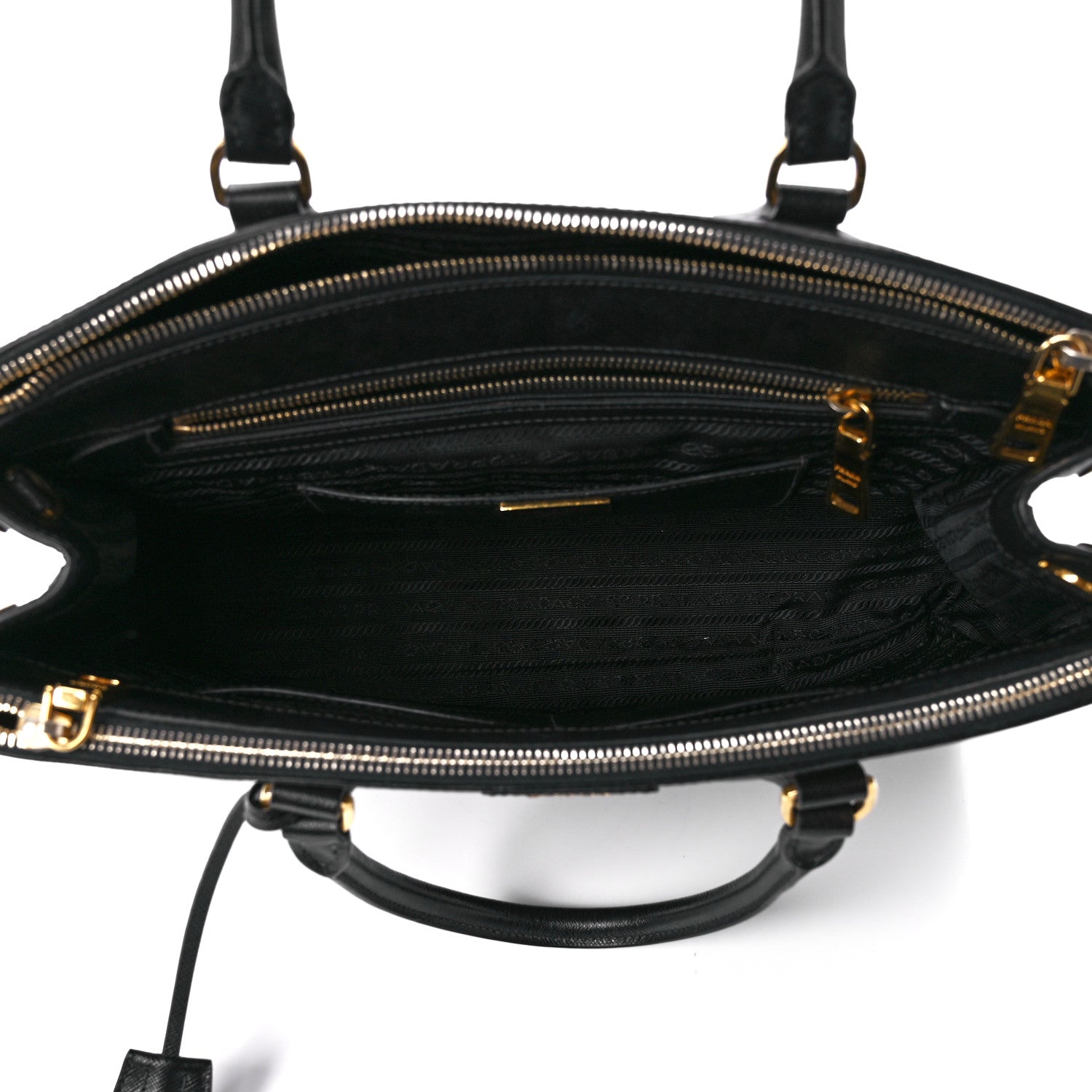 Prada Saffiano Medium Galleria Double Zip Tote Black 5 of 13