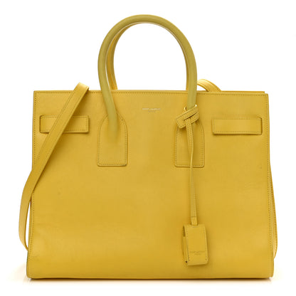 Saint Laurent Calfskin Small Sac De Jour Bag Yellow 1 of 14