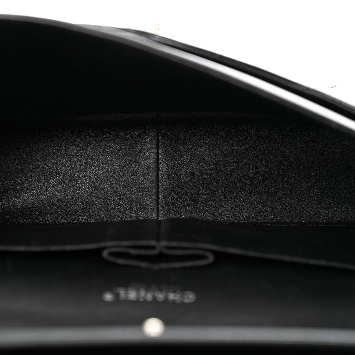 Patent Quilted Jumbo Double Flap Black
